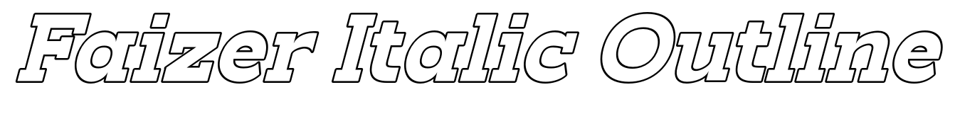 Faizer Italic Outline